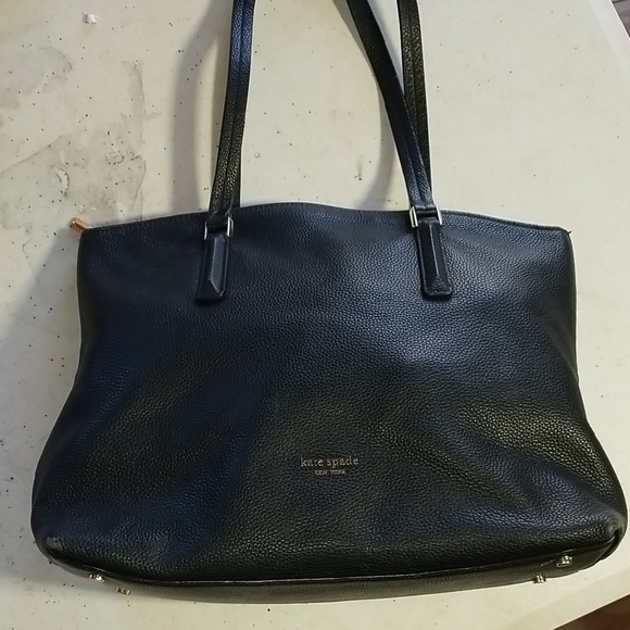 kate spade Handbags - Kate Spade Midnight Black Pebbled Tote